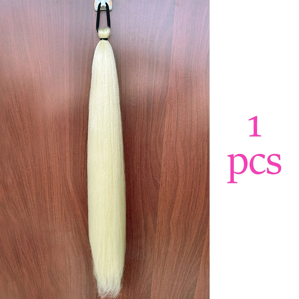 Women's Clip In Ponytail Extension Multi-Color Synthetic Long Hairpiece