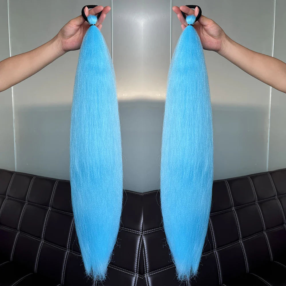 Women's Clip In Ponytail Extension Multi-Color Synthetic Long Hairpiece