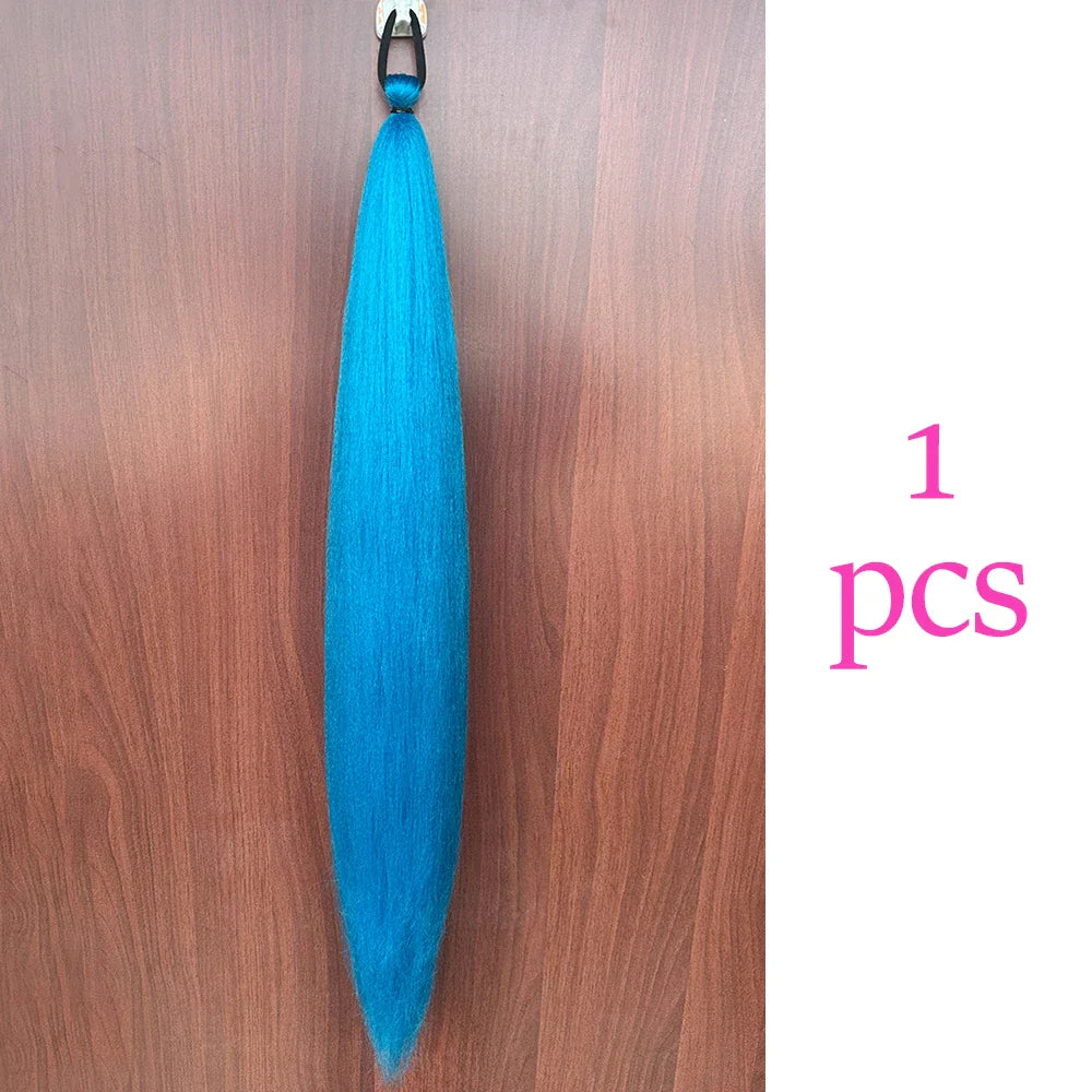 Women's Clip In Ponytail Extension Multi-Color Synthetic Long Hairpiece