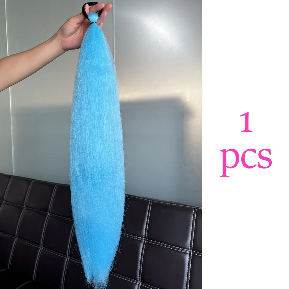 Women's Clip In Ponytail Extension Multi-Color Synthetic Long Hairpiece