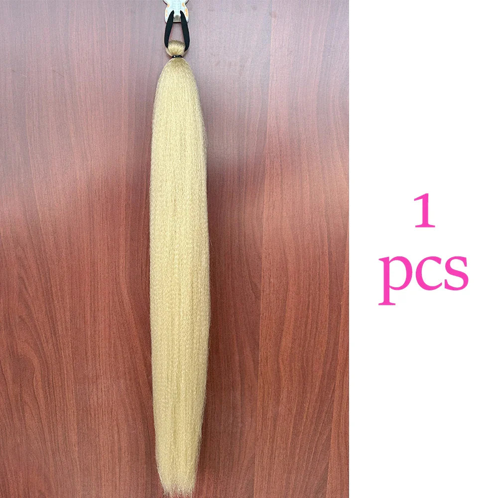 Women's Clip In Ponytail Extension Multi-Color Synthetic Long Hairpiece