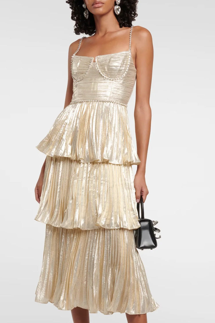 Women's Cocktail Dress Champagne Metallic Polyester Fishtail