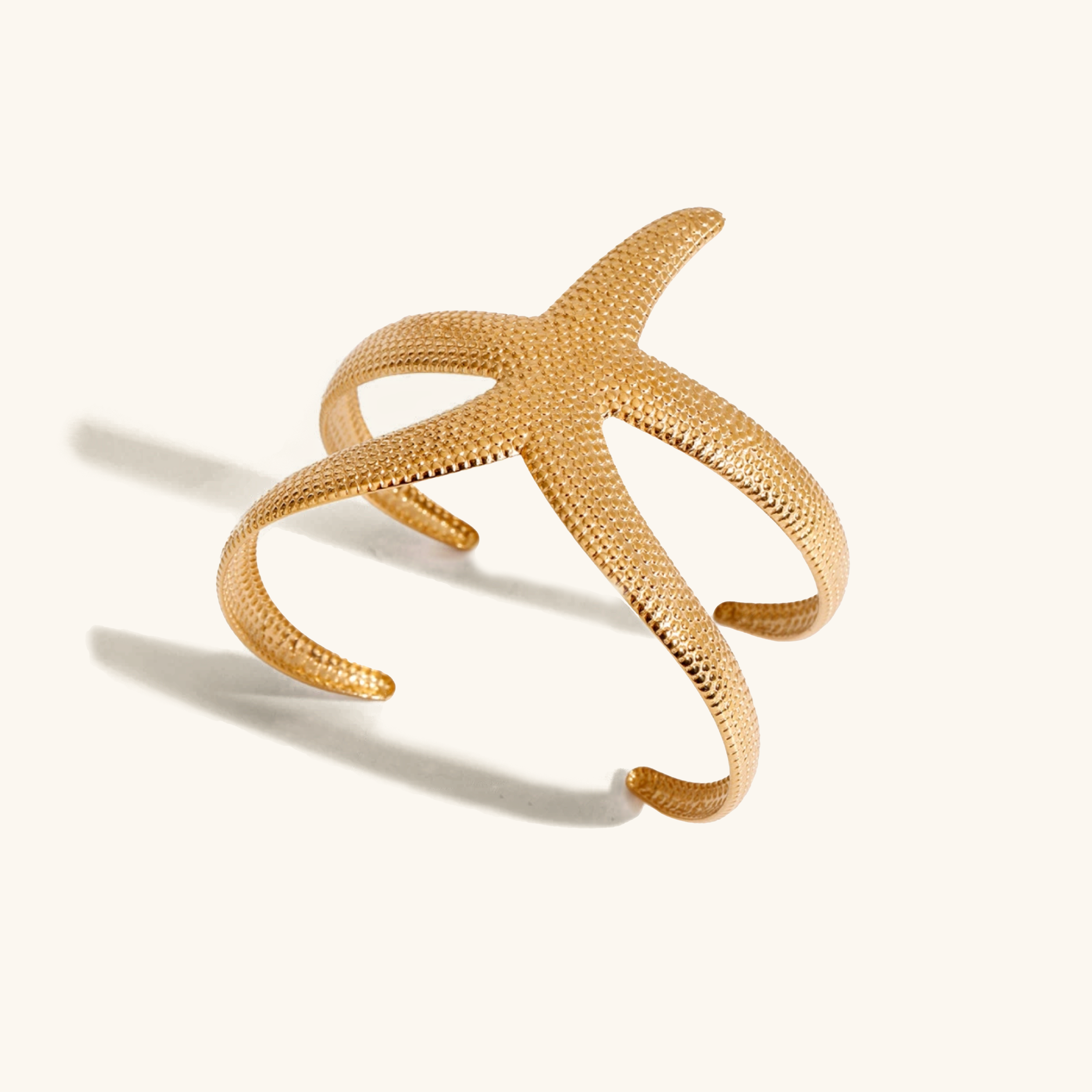 Women's Cuff Bracelet Gold Stainless Steel Starfish Design