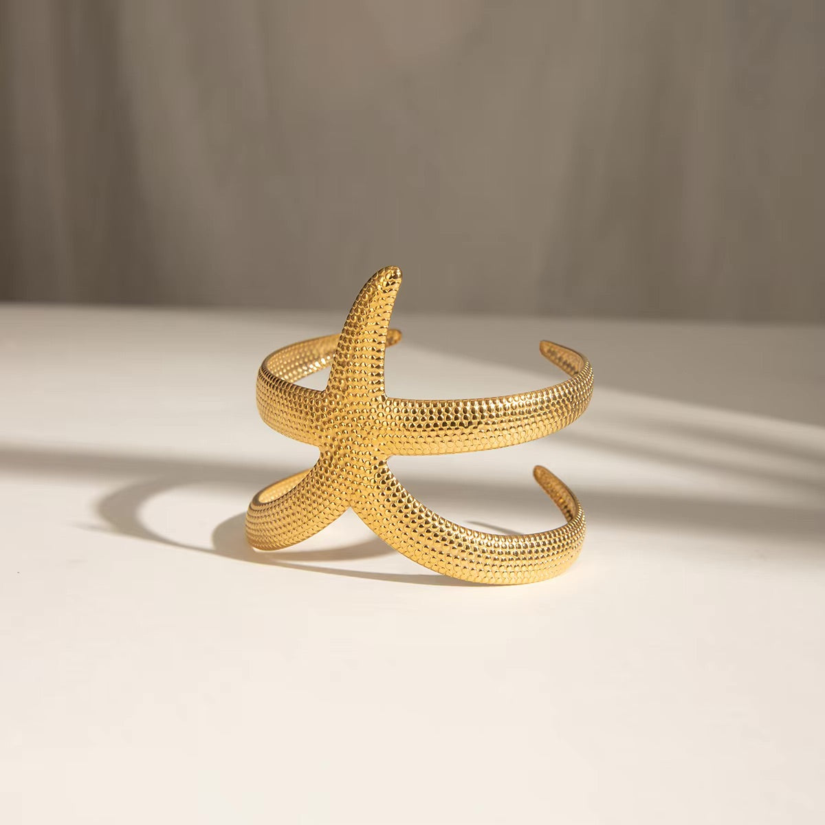 Women's Cuff Bracelet Gold Stainless Steel Starfish Design