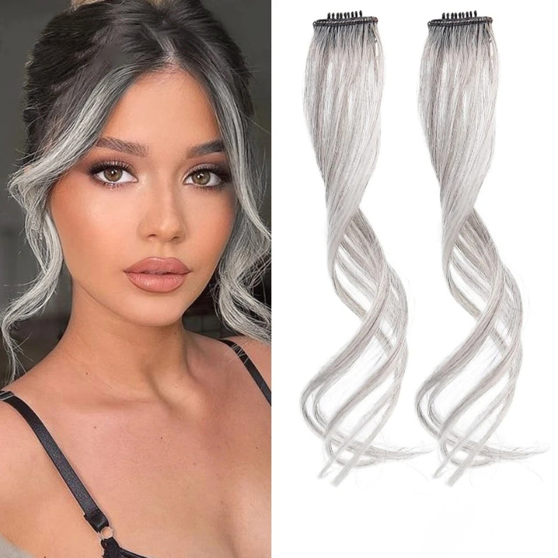 Women's Curly Clip-In Fringe Bangs Hair Extension Brown Synthetic