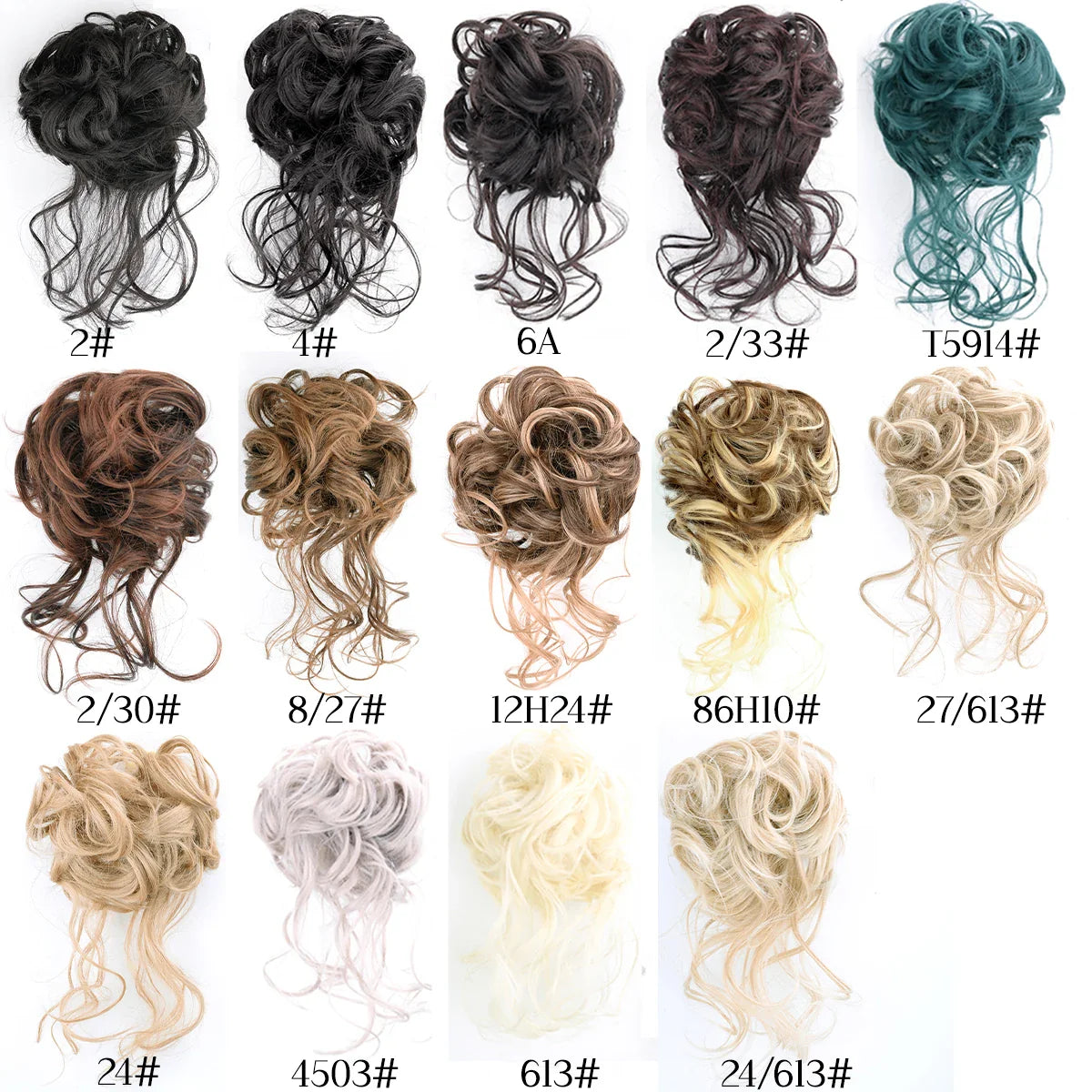 Women's Curly Hair Extensions 10 inches Synthetic Clip In Natural Look