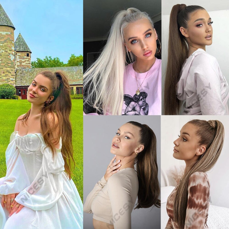 Women's Curly Hair Extensions 22 Inch High-Temperature Fiber