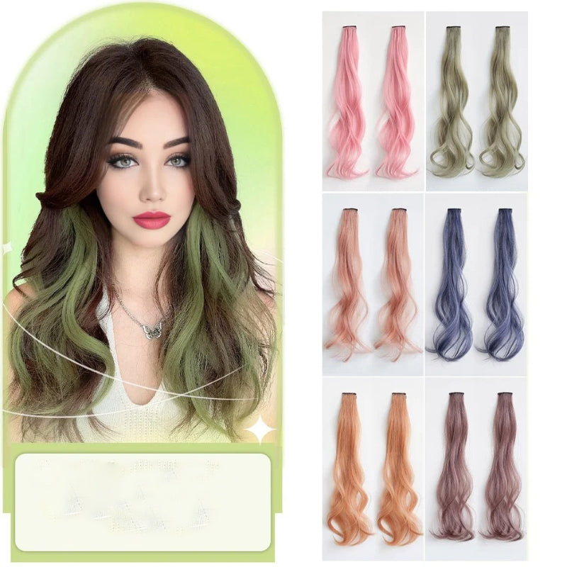 Women's Curly Hair Extensions Brown 20 High Temperature Fiber