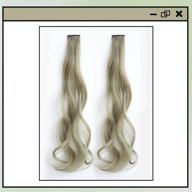 Women's Curly Hair Extensions Brown 20 High Temperature Fiber