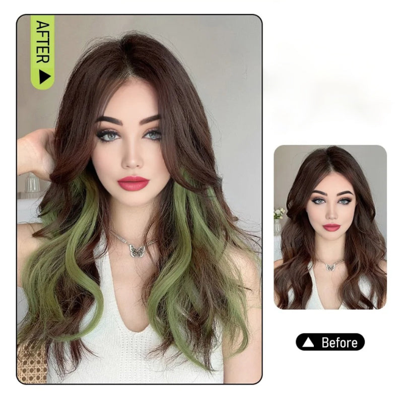 Women's Curly Hair Extensions Brown 20 High Temperature Fiber