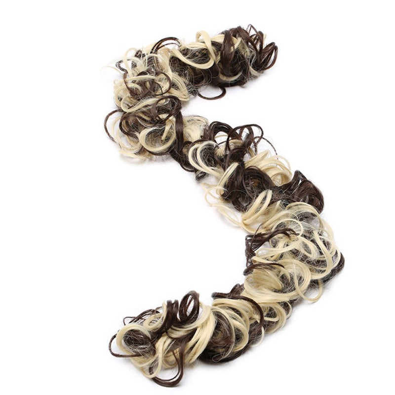 Women's Curly Hair Extensions Brown High-Temperature Fiber