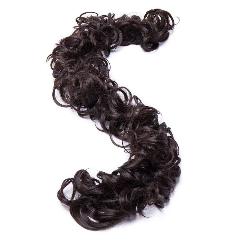 Women's Curly Hair Extensions Brown High-Temperature Fiber