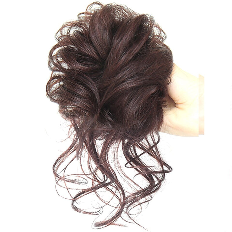 Women's Curly Hair Extensions Brown High-Temperature Fiber Scrunchie