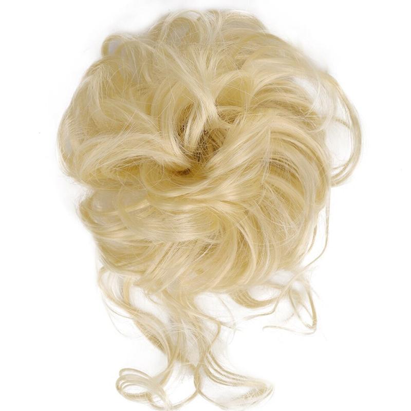 Women's Curly Hair Extensions Brown High-Temperature Fiber Scrunchie