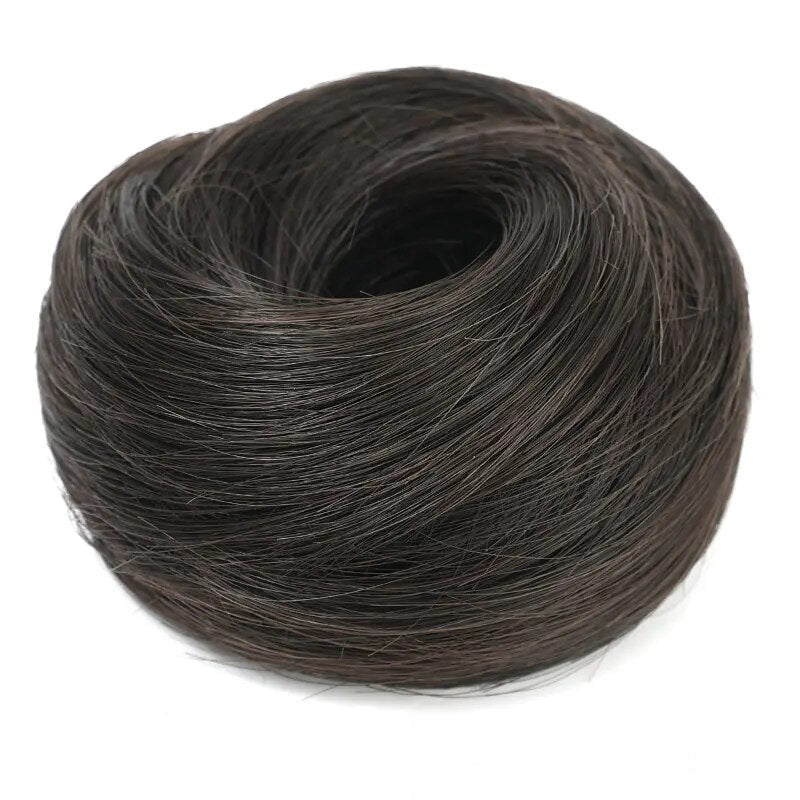 Women's Curly Hair Scrunchie Black Silk Hair Ties