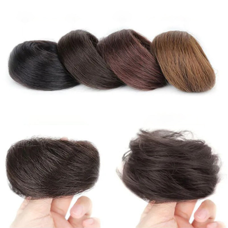 Women's Curly Hair Scrunchie Black Silk Hair Ties