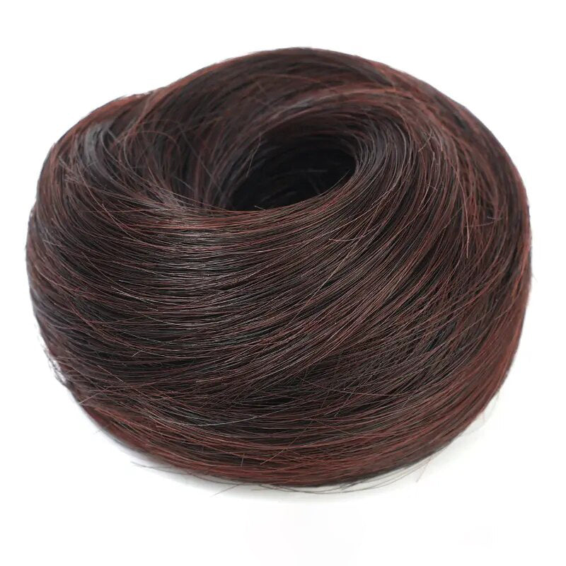 Women's Curly Hair Scrunchie Black Silk Hair Ties