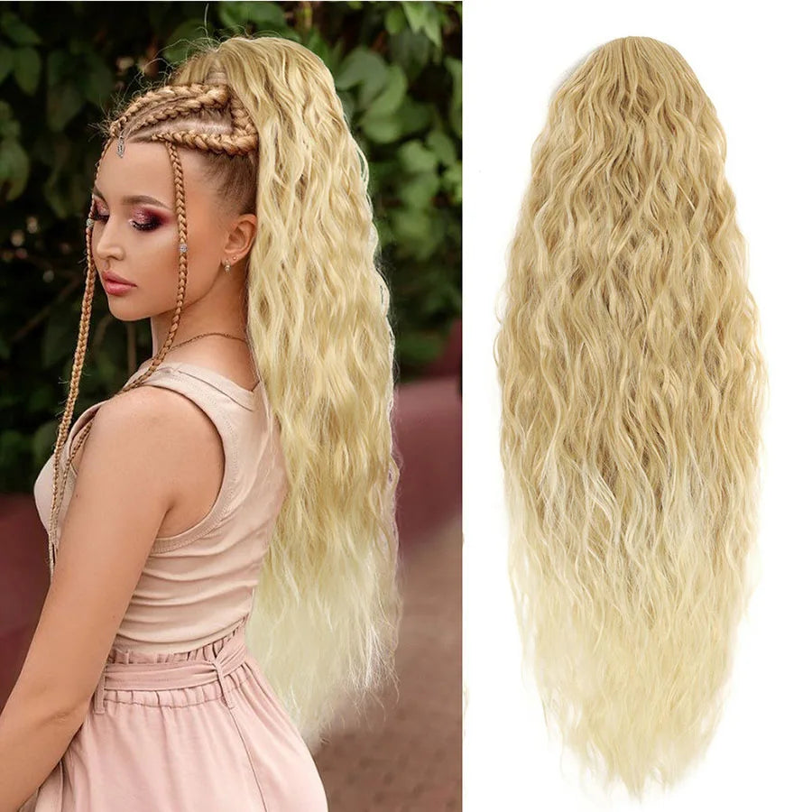 Women's Curly Ponytail Extension 26 Inch Drawstring Synthetic Hairpiece