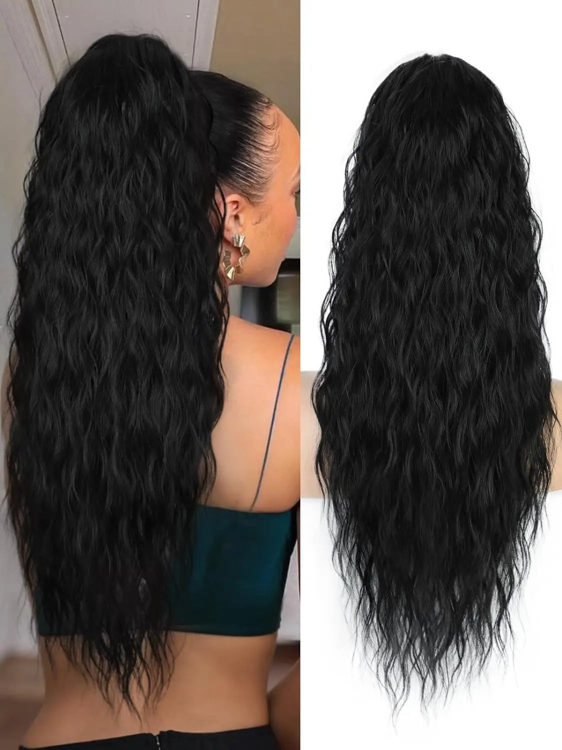 Women's Curly Ponytail Extension 26 Inch Drawstring Synthetic Hairpiece