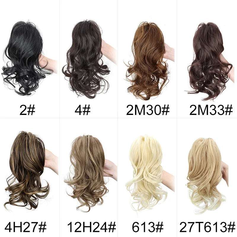 Women's Curly Ponytail Extensions 12 Inch Synthetic Clip In Hair