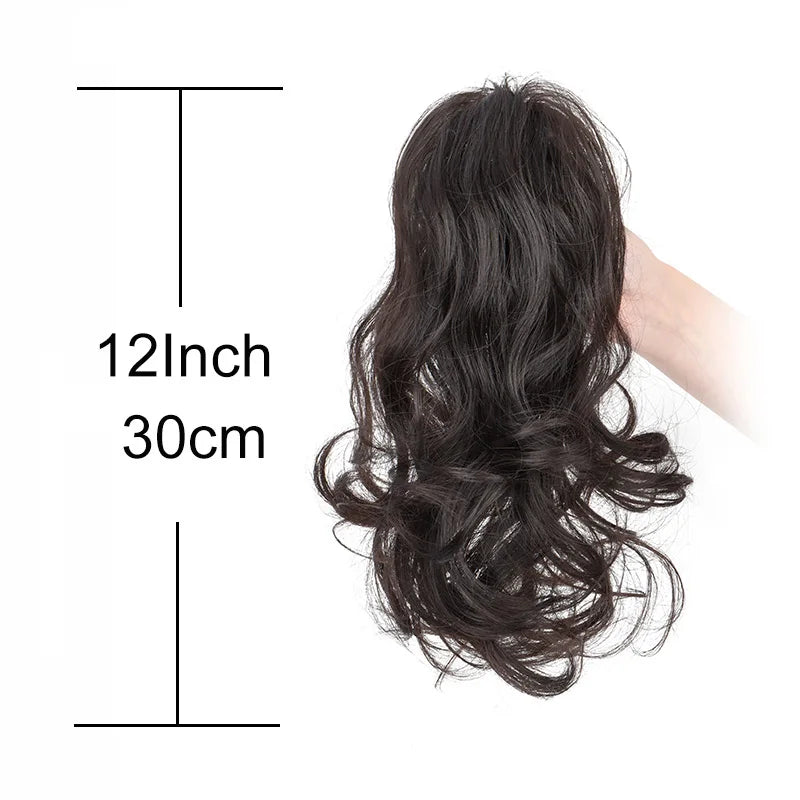 Women's Curly Ponytail Extensions 12 Inch Synthetic Clip In Hair
