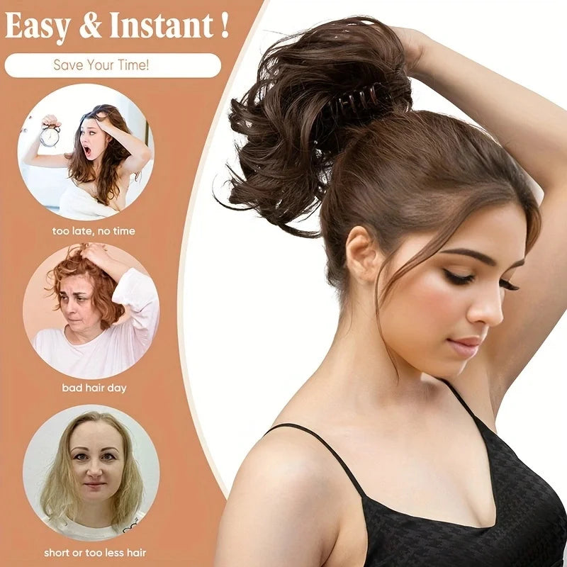 Women's Curly Ponytail Extensions 12 Inch Synthetic Clip In Hair