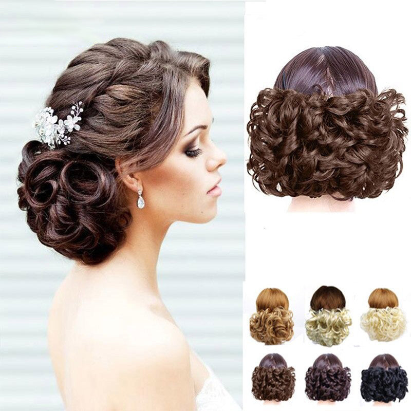 Women's Curly Wig Brown High-Temperature Fiber