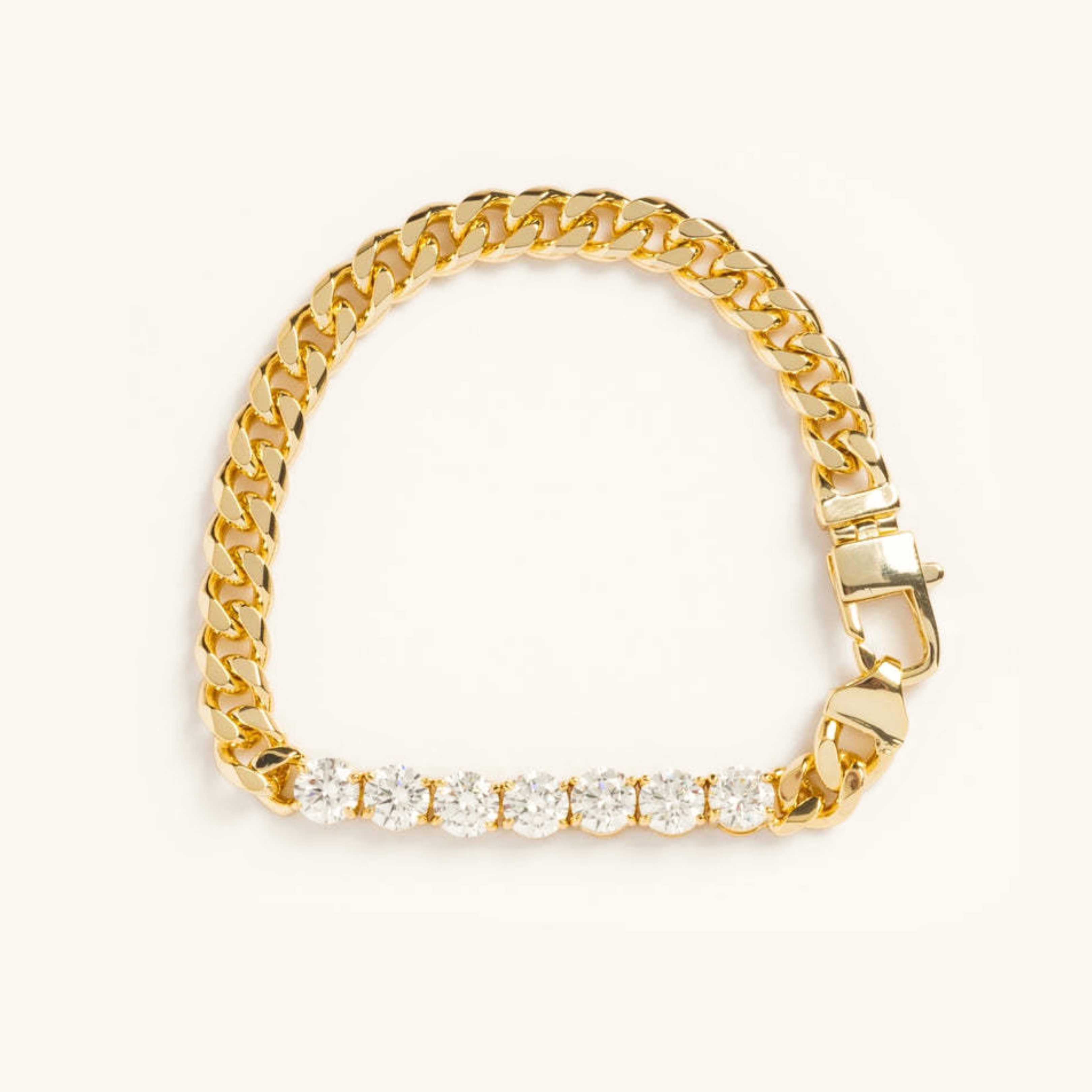Women's Diamond Bracelet Gold Stainless Steel