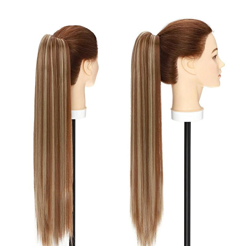 Women's Extra Long Ponytail Hair Extensions Brown High-Temperature Fiber