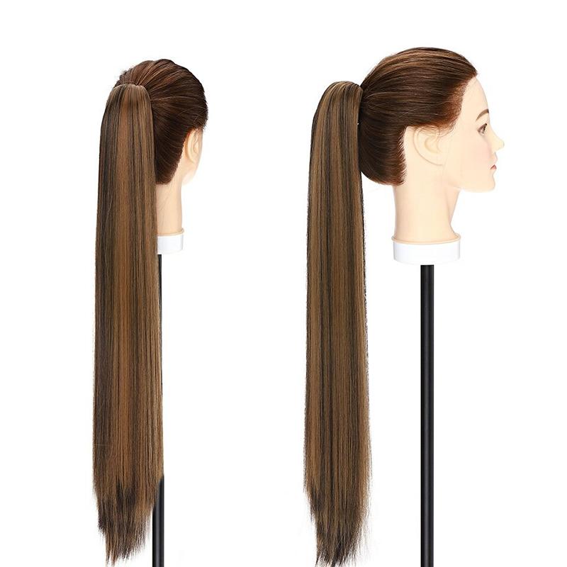 Women's Extra Long Ponytail Hair Extensions Brown High-Temperature Fiber