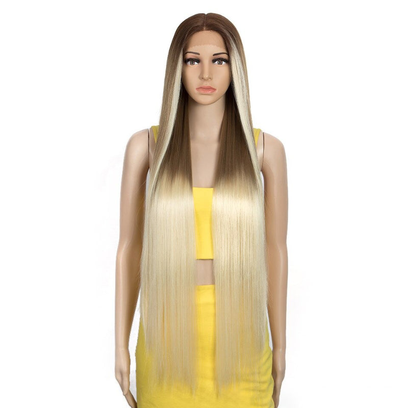 Women's Extra Long Straight Wig Black Heat-Resistant Fiber