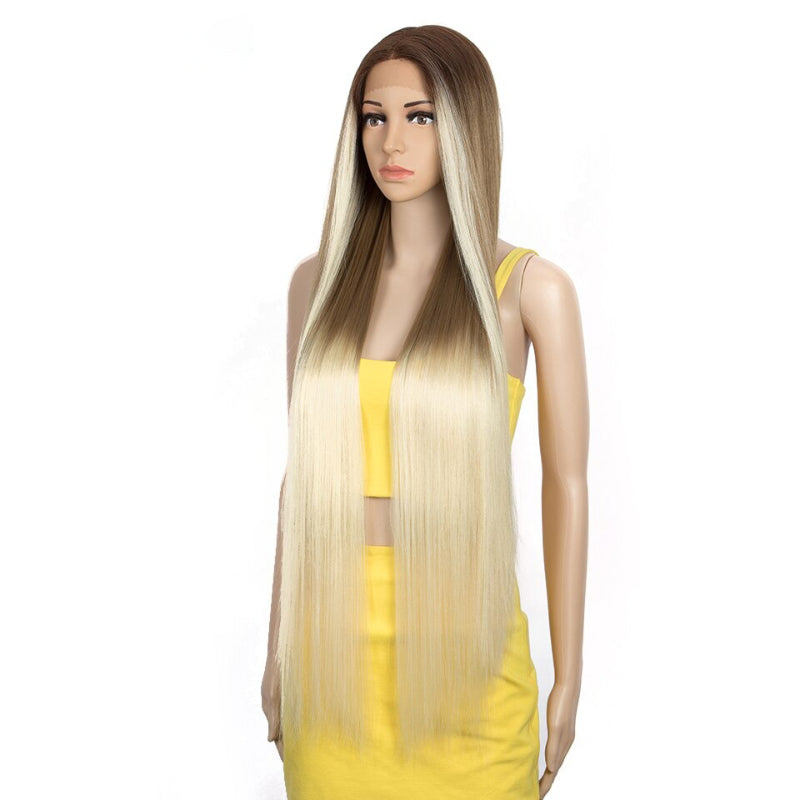 Women's Extra Long Straight Wig Black Heat-Resistant Fiber