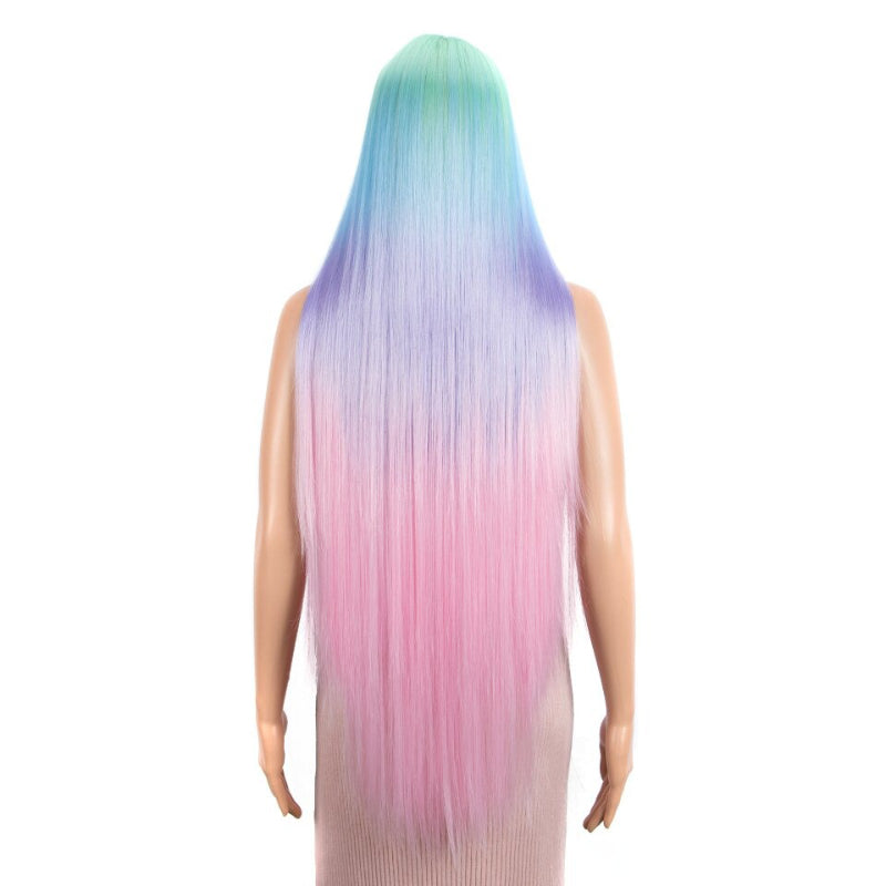 Women's Extra Long Straight Wig Black Heat-Resistant Fiber