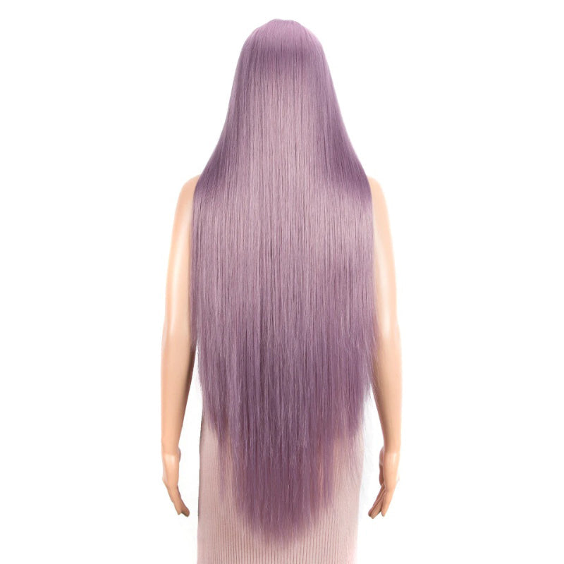 Women's Extra Long Straight Wig Black Heat-Resistant Fiber
