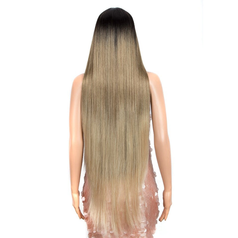 Women's Extra Long Straight Wig Black Heat-Resistant Fiber