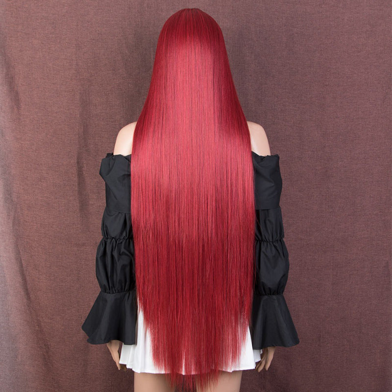 Women's Extra Long Straight Wig Black Heat-Resistant Fiber