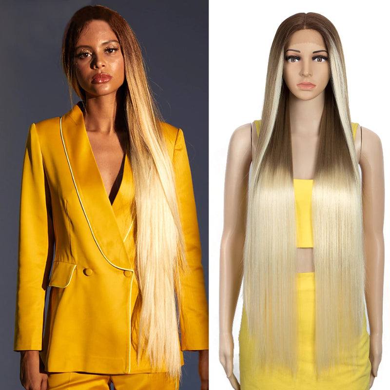 Women's Extra Long Straight Wig Black Heat-Resistant Fiber