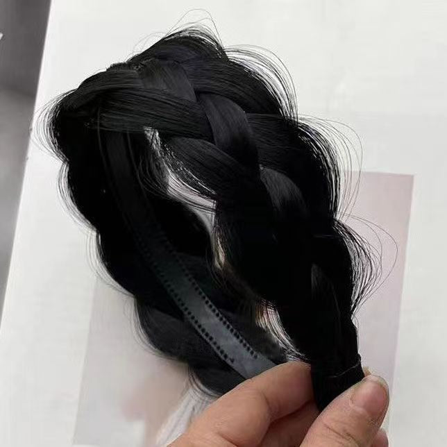 Women's Faux Hair Braid Headband Brown High-Temperature Fiber