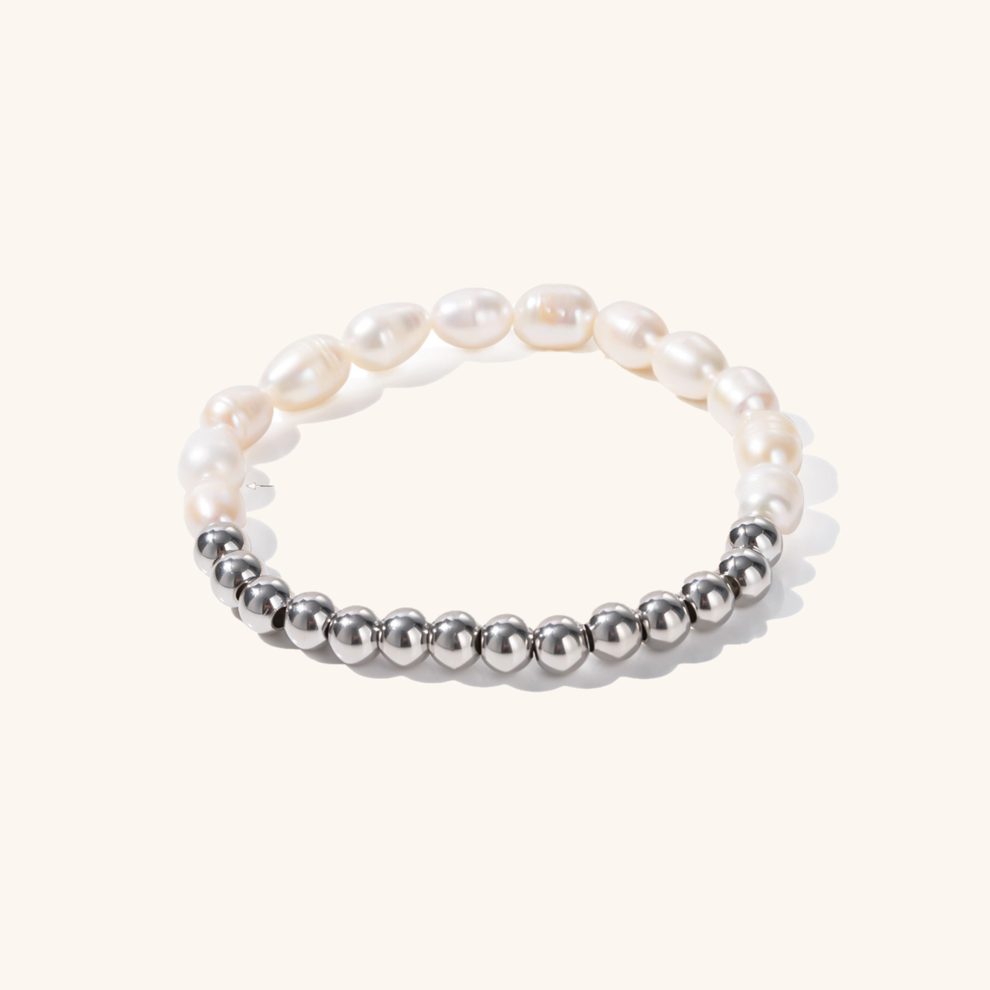 Women's Freshwater Pearl Bracelet Gold Stainless Steel