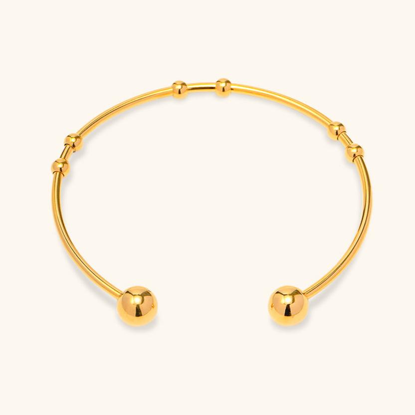 Women's Gold Bangle Bracelet Stainless Steel 18k Gold Plated