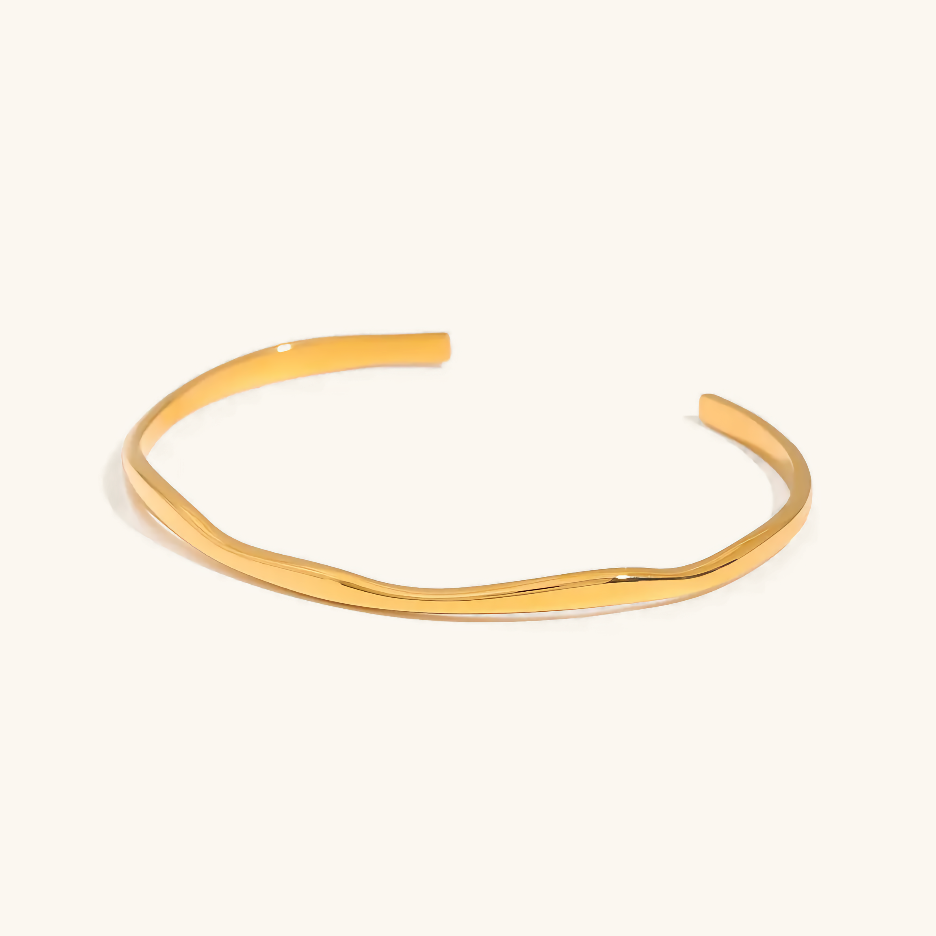 Women's Gold Bangle Cuff Stainless Steel 18k Gold