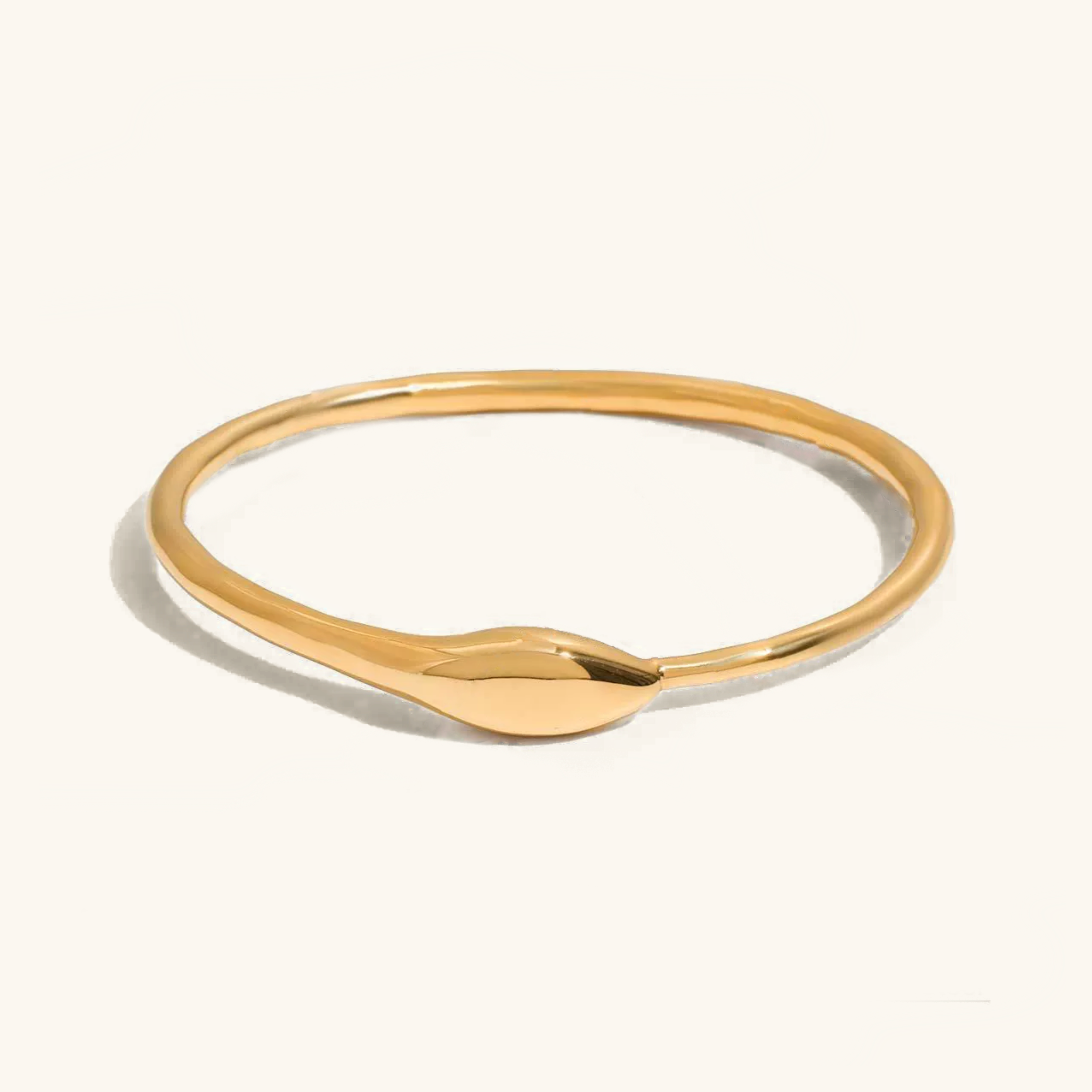 Women's Gold Bangle Minimalist Stainless Steel 18k