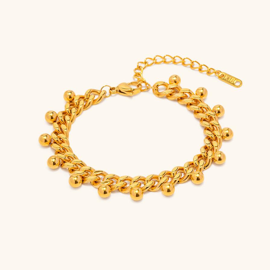 Women's Gold Bracelet 18k Gold Plated Stainless Steel Chain