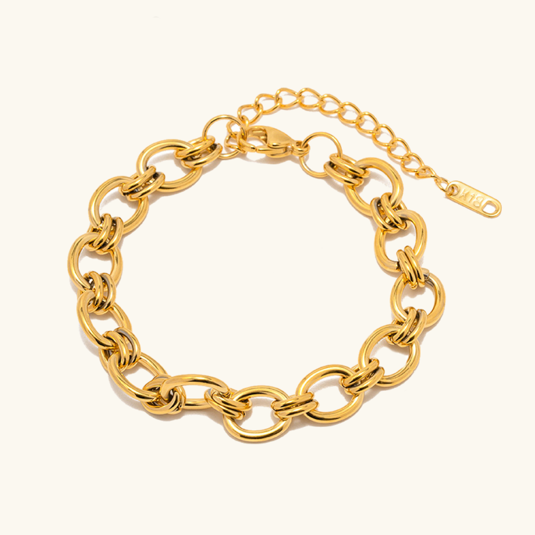 Women's Gold Bracelet Dainty Stainless Steel Waterproof