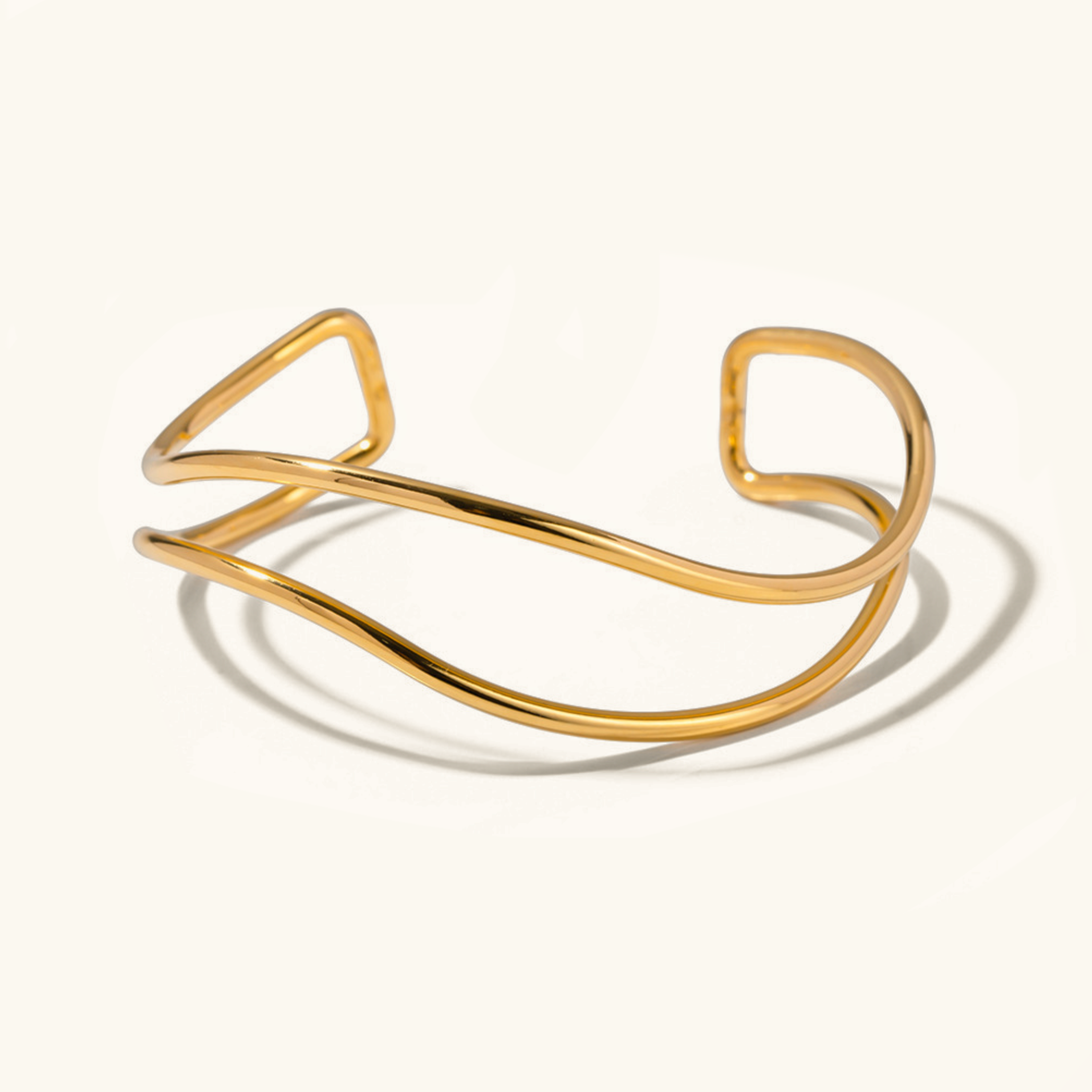 Women's Gold Bracelet Intertwined Design Stainless Steel