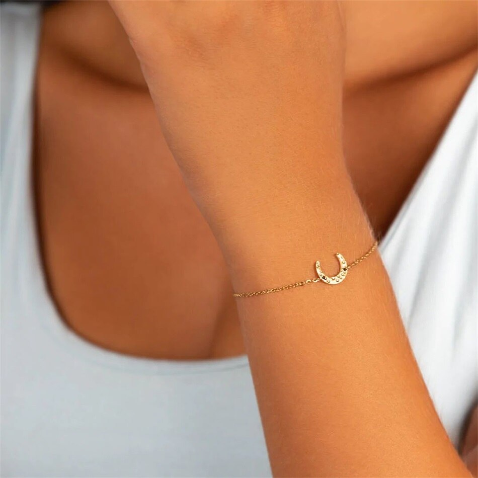 Women's Gold Bracelet Stainless Steel-Plated 14k Gold
