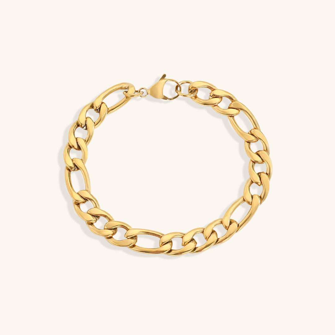 Women's Gold Chain Bracelet Stainless Steel-Plated 14k Gold