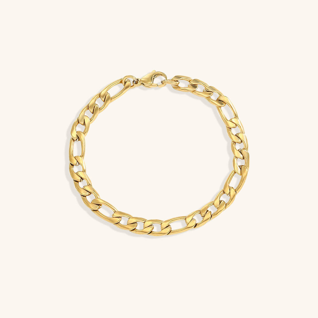 Women's Gold Chain Bracelet Stainless Steel-Plated 14k Gold