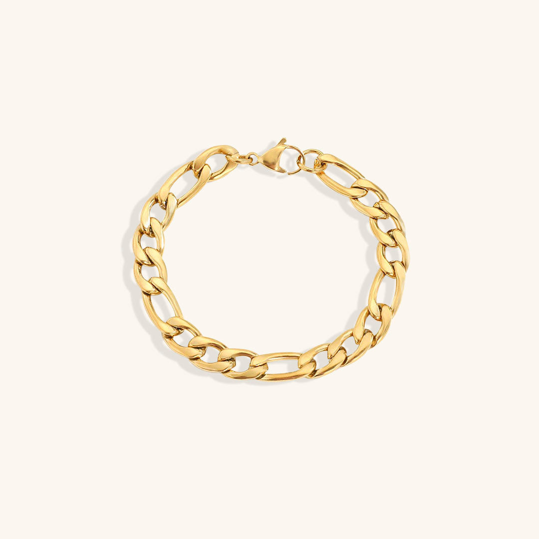Women's Gold Chain Bracelet Stainless Steel-Plated 14k Gold
