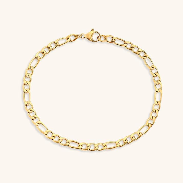 Women's Gold Chain Bracelet Stainless Steel-Plated 14k Gold